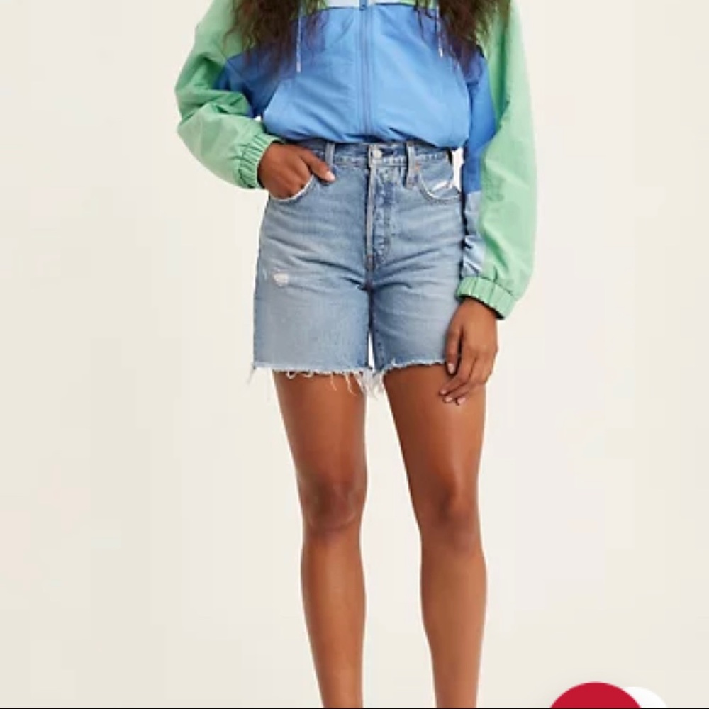 Reformation mid length shorts